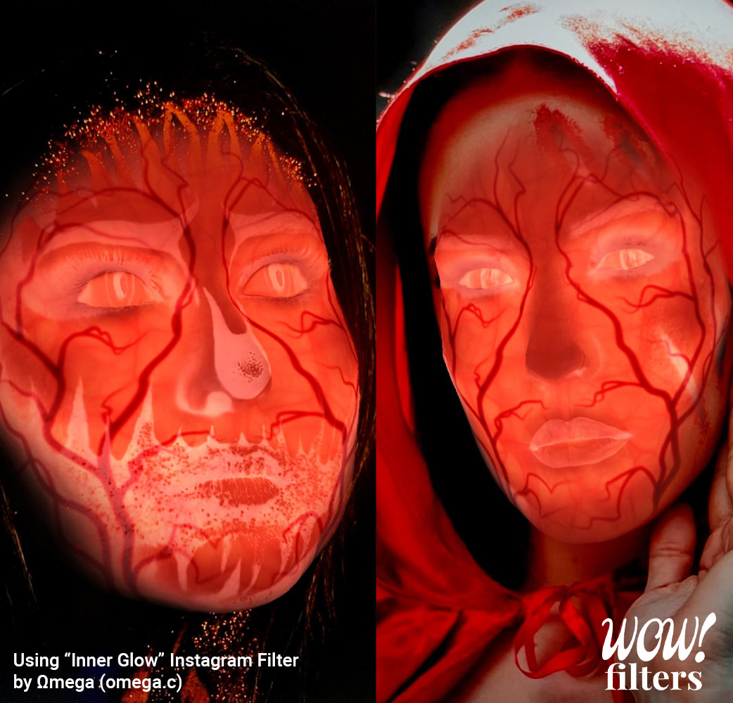 Inner Glow creepy face mask for Halloween