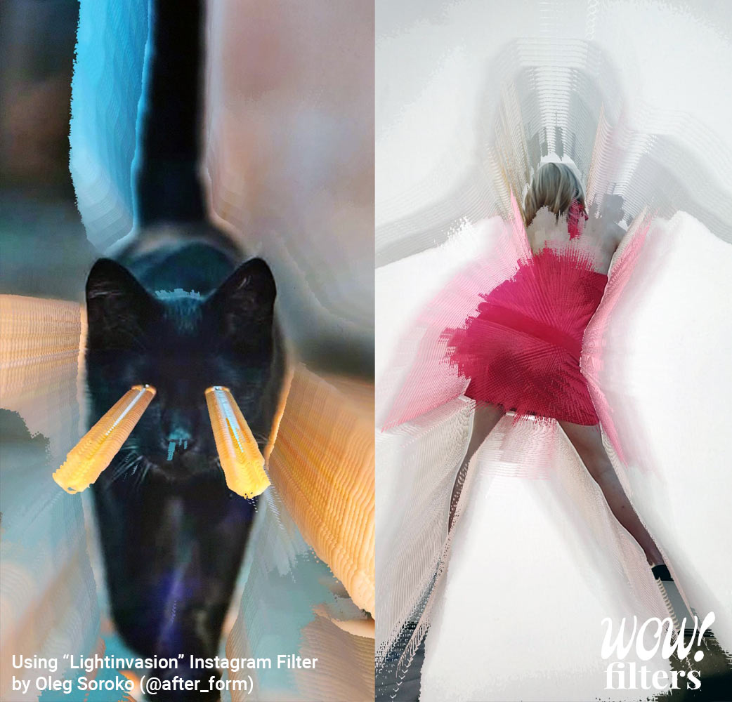 Protruding 3d effect using Lightinvasion IG camera effect