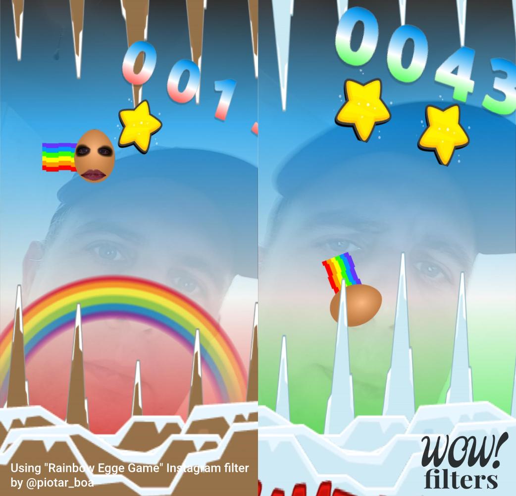 Rainbow Egg Game, a colorful retro-style game
